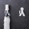 Cartoon doll smiling face mop hook without drilling, bathroom mop rack, storage rack, mop clamp hanging rack details Picture